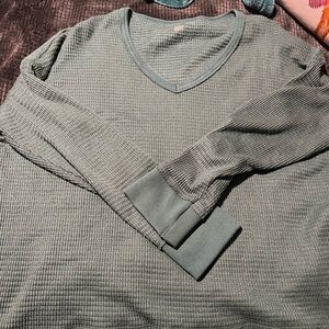 Women’s Green V-Neck Sweater